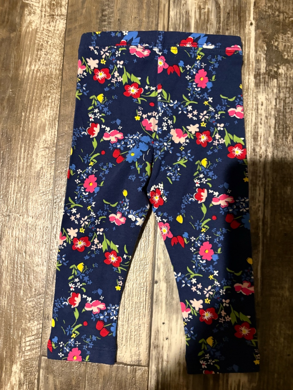 Old Navy Navy Floral Full-Length Leggings Baby Girl Size 12-18 Months! NWT! - Picture 3 of 3